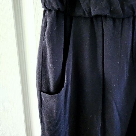 Theory Jaylyn Black Sleeveless Pocketed Blouson Minidress, US 8 - Picture 2 of 4